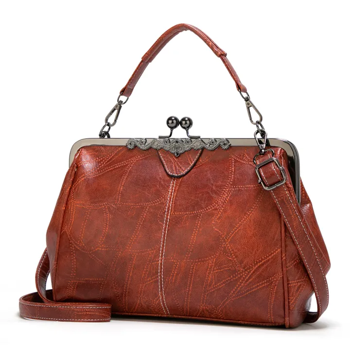 Shoulder%20Bags%20Women%20Retro%20Frame%20Purses%20Girls%20Crossbody%20Messenger%20Bag%20Small%20handbags%20for%20Phone%20Party%20Faux%20Oil%20Leather%20Clip%20Bag%20-%20Image%202
