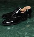 patent tuxedo wedding lace up shoes for men's. 