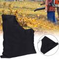 Black outdoor portable vacuum bag with drawstring closure for large-capacity leaf blower storage bag, 1 pc. 