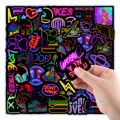 50/100PCS Cartoon Neon Light Rainbow Stickers Aesthetic Car Laptop Phone Luggage Bike Toy Graffiti Decal Sticker for Kid. 