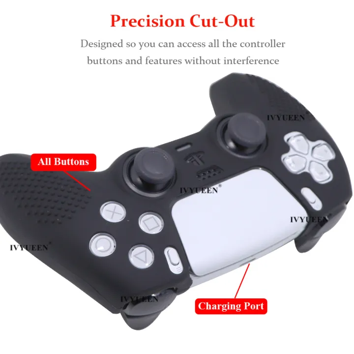 IVYUEEN%20Studded%20Protective%20Cover%20Skin%20for%20PlayStation%205%20DualSense%20PS5%20Controller%20Silicone%20Gamepad%20Case%20ThumbSticks%20Grips%20-%20Image%203