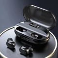 T2 Tws Wireless Earbuds,Perfect for listening music on the go with powerbank,Provides a comfortable fit in the ear,it also enhances noise isolation,Attend your calls with dual master control offering playtime upto 5 hours,stereo touch control,waterproof.. 