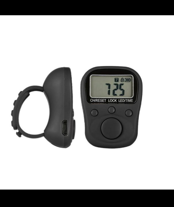 Rechargeable Digital Finger Ring LCD Electronic Hand Tally Counter Timer Decompression Prayer Counter Clicker Portable