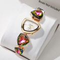 Elegant Rhinestone Bracelet Strap Women Watches Fashion Irregular Dial Ladies Quartz Wristwatch Reloj Mujer (Without Box). 