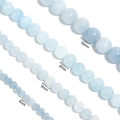 1 Strand 4/6/8mm Natural Aquamarines Stone Beads Blue Round Gemstone Bead for Jewelry Making DIY Bracelet Necklace Accessories.