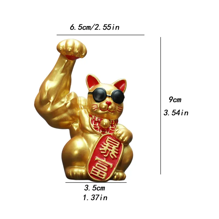 1Pc%20Big%20Muscle%20Arm%20Lucky%20Cat%20Figurine%20Collectible%20Resin%20Crafts%20Feng%20Shui%20Decoration%20for%20Desk%20Counter%20Store%20Bookcase%20Modern%20Shelf%20-%20Image%206