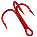 20PCS/Lot Red Anchor Hook High Carbon Steel Barbed Treble Hook Fishing Tackle Tool Accessories Sea Fishing Wild Fishing.