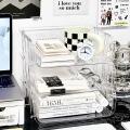 Free stickers🍉Stackable A4 A5 document tray, document box, document storage equipment, document basket. 
