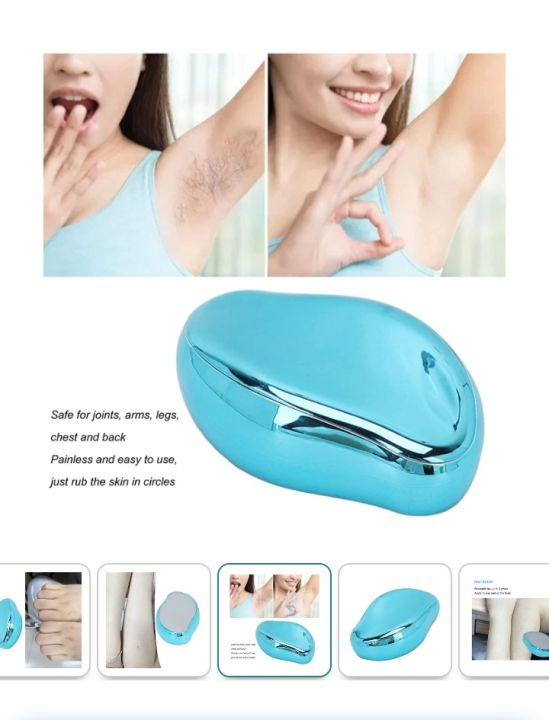Crystal Hair Eraser, Crystal Hair Remover, Portable Magic Hair Remover for Arms Legs Back