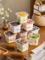 400ml Square Cake Box Packaging Box Tiramisu Dessert Taro Paste Mochi Meat Floss Jar Mousse Cup Wood Pulp Box. 