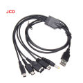 JCD 5 in 1 USB Charging Cable For NEW 3DS XL NDS Lite NDSI LL WII U Charger For GBA For PSP 1000/ 2000 3000 Gaming Cable. 