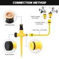 4-Pack Garden Sprinklers, 360° Rotatable Water Sprayers – Adjustable Lawn Irrigation System for Plants & Vegetable. 