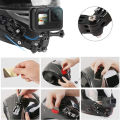 Motorcycle Helmet Mount Holder Accessories Kit for Hero 13 12 11 10 9 8 Insta360 AKASO SJCAM SJ4000 Osmo Action Camera.