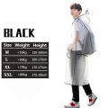 Fashion Women Transparent Eva Plastic Man Raincoat Travel Waterproof Rainwear  Can Hold Backpack Rain Coat. 