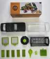 Professional Vegetable Chopper with 12 Functions, Onion and Garlic Dicer, 14-in-1 Multifunctional Food Chopper, Kitchen Vegetable Slicer Cutter, Veggie Chopper with 8 Blades and Container. 
