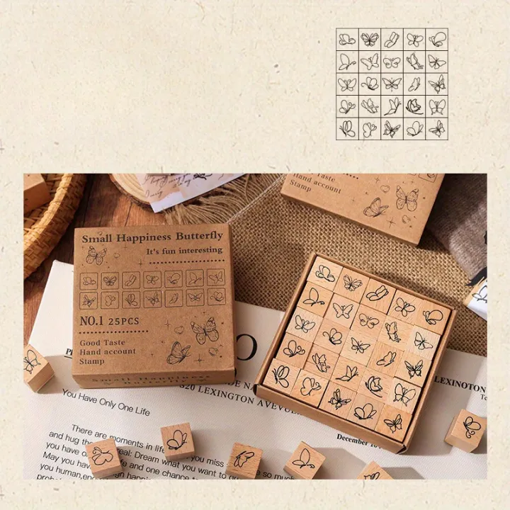 25%20Pcs/set%20Retro%20Plants%20Leaf%20Flower%20Set%20Seal%20Plant%20Vase%20Handbook%20DIY%20Photo%20Album%20Diary%20Collage%20Decorative%20Card%20Making%20Stamp%20-%20Image%207