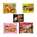 Samyang Pink Carbonara Flavor  Noodles 130 g Samyang 3x Buldak Ramen Hot Chicken & fold Spicy Chicken & fold Spicy Chicken Stir Fry Noodles Gift S 140g. 