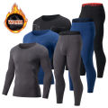 1/2piece Autumn/Winter Men's Casual Printed Fashionable Thermal Underwear Set Comfortable Sports Top T-shirt Elastic Waist Pants.