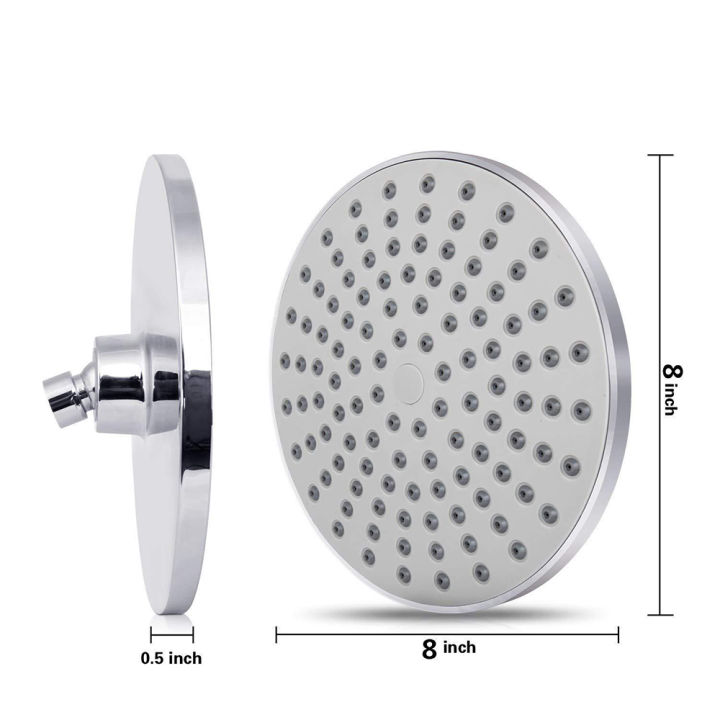 High%20Pressure%20Shower%20Head%208%20Inch%20Rain%20Showerhead%20G1/2%20Adjustable%20Bathroom%20Shower%20Head%20Spray%20Showerhead%20Polished%20Chrome%20Bath%20Rain%20-%20Image%203