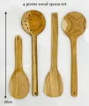 Wooden Spoons 4 Pieces Set / Multi-Purpose Cooking Tools / 4pcs wooden spoon / Traditional Spoons. 