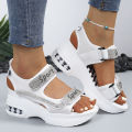 Summer New Round Toe Thick Sole Comfortable Casual Sandals Fashionable and Elegant High Heel Sandals for Women.