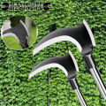 1PC High Manganese Double Scythe Steel Grass Sickle Multi Functional Lawn Mower Cutting Trees Sickle Outdoor Agricultural Tools. 