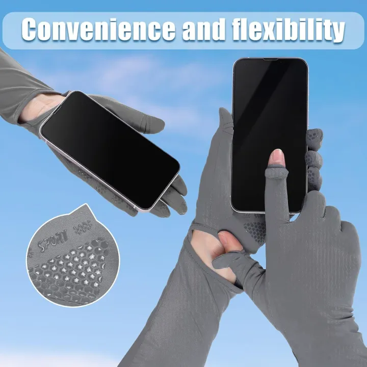1/2/4%20Pairs%20of%20UV-Resistant%20Sport%20Driving%20Outdoor%20Gloves%20with%20Full%20Finger%20Sleeves%20and%20Touchscreen%20Function%20for%20Long%20Gloves%20-%20Image%202
