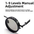 Punk ND9 Anti-UV Sunglasses Round Retro Adjustable Dimming Sunglasses with Glasse Case 9 Level Dimming Anti-UV Glasses Driving.