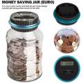 1PC Electronic Piggy Bank Counter Coin - Digital LCD Counting Coin, Money Saving Box Jar, Coins Storage Box For USD EURO.
