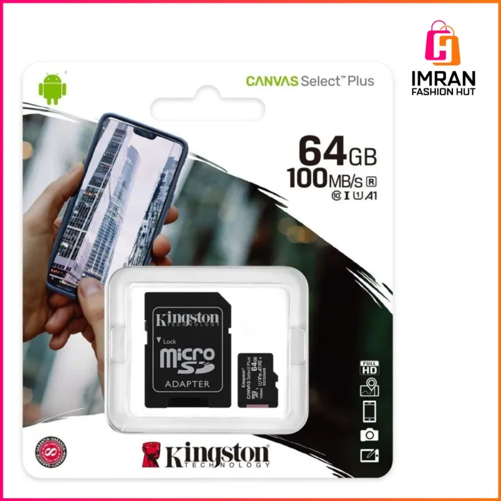 King'ston%20Canvas%20Select%20Plus%2064GB%20microSD%20Card%20Class%2010%20UHS-I%20speeds%20up%20to%20100MB/s%20with%20Adapter%20(SDCS2/64GBIN)%20-%20Image%203