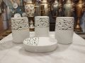 4 Pcs Ceramic Bathroom Accessories Set .. 