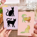 YOMDID 12pcs Lovely Cat Series Graffiti Stencils Reusable DIY cat Multi-Pattern Painting Hollow Out Decorative Templates. 