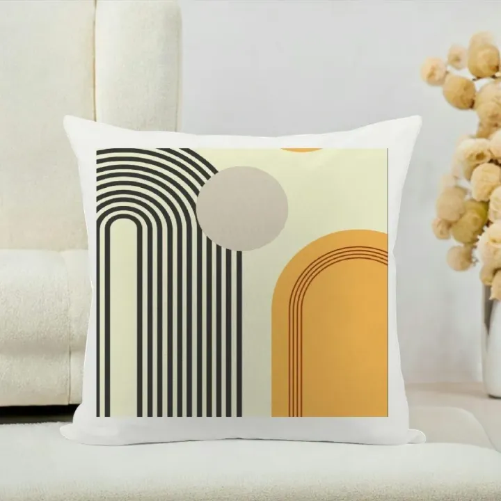Geometric Scandinavian Pillowcase Printed Square Sofa Living Room Pillow Case Chair Pillow Covers Bedroom Home Decor