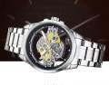 Men's Mechanical Watch Business Watch Hollow Out Transparent Fully Automatic Men's Watch Waterproof Glow Clock.