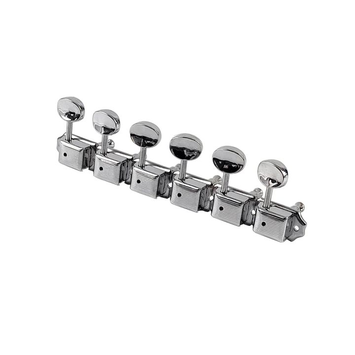6 inline Vintage Guitar Tuners Tuning Pegs Keys Machine Heads Set for Electric Guitar Chrome