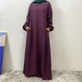Middle East Dubai Fashion Muslim Breastfeeding Muslim Long-Sleeved Slim-Fit Dress Islamic Popular Women's Wear.