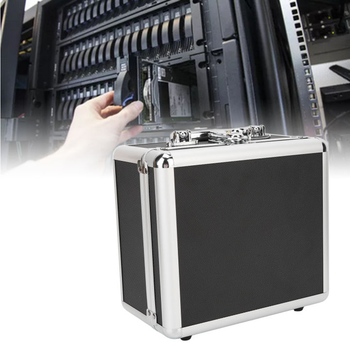 2.5in%20Hard%20Drive%20Storage%20Box%20Convenient%20Handle%2020%20Bays%20Hard%20Drive%20Case%20Aluminum%20Alloy%20Security%20Lock%20Double%20%20for%20Home%20-%20Image%204