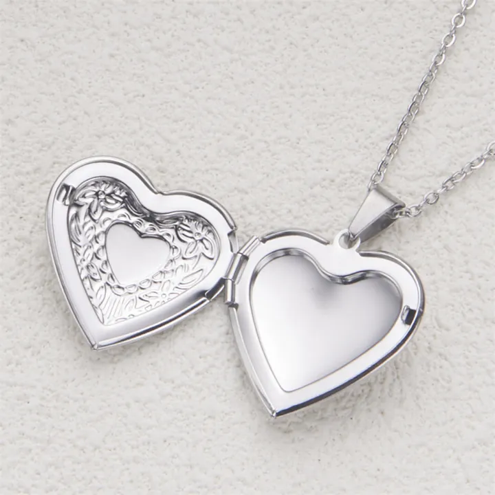 Romantic%20Heart%20Locket%20Pendant%20Openable%20Female%20Silver%20Color%20Stainless%20Steel%20Photo%20Frame%20Charm%20Necklace%20for%20Women%20Men%20Jewelry%20Gift%20-%20Image%203