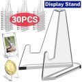 1-30Pcs Transparent Acrylic Coin Display Stand Holders Small Easel Rack Card Commemorative Challenge Coin Capsule Holder Support. 