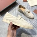 Suede Leather Loafers for Women Summer Walk Designer Flat Shoes Fashion Causal Moccasines Metal Pendant High Quality Comfortable.