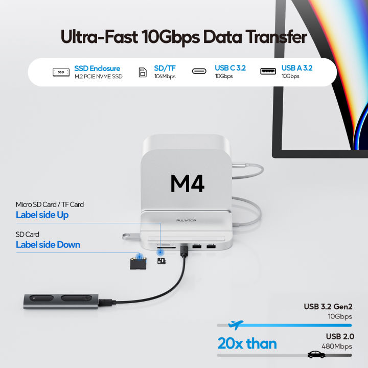 PULWTOP%20Vertical%20Mac%20Mini%20M4%20Dock%20with%204TB%20SSD%20Enclosure,%20USB%20A/C%203.2%2010%20Gbps,%20USB%20A%202.0,%20SD/TF,%20Audio%20for%20Mini%20M4%20/%20M4%20Pro%202024%20-%20Image%204
