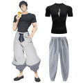 Anime Jujutsu Kaisen Toji Compression Shirt Set Casual Performance Set Men's Athletic Workout Quick Dry Tee+Sweatpants Unisex.