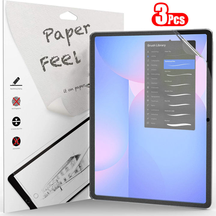 3Pcs Paper Feel Like Screen Protector for   Tab S10 Fe Fe+ Plus 2025 Film No Glass