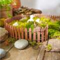 1PC Mini Wooden Fence Miniature Fence For Fairy Garden Micro Landscape Flower Pots Accessories Ornaments For Home Room Garden. 