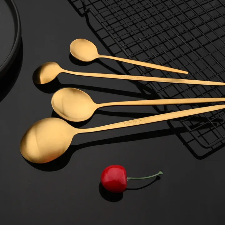 6Pcs%20Dinnerware%20Set%20Matte%20Gold%20Knife%20Fork%20Dessert%20Spoon%20Tableware%20Cutlery%20Set%20Stainless%20Steel%20Flatware%20Kitchen%20Dinner%20Set%20-%20Image%206