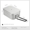 Campingmoon Hard Alumina Alloy Portable Heated Picnic Outdoor Camping Cookware Bento Lunch Meal Box. 