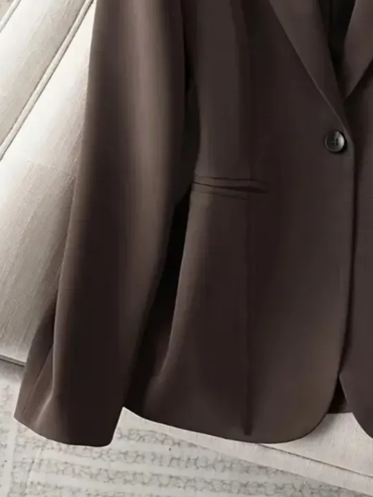 Elegant%20Brown%20Blazer%20for%20Women%20Single%20Button%20Slim%20Fit%20Business%20Commuter%20Suit%20Jacket%20Korean%20Fashion%20OL%20Style%20New%20Spring/Autumn%20-%20Image%205