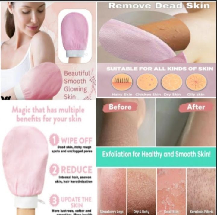Body Dead Skin Removing Exfoliating Bath Glove Massage Cleaning Gloves