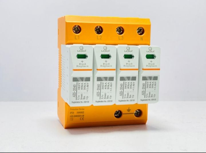 SPD AC Voltage Protector Device 4 Pole 40KA