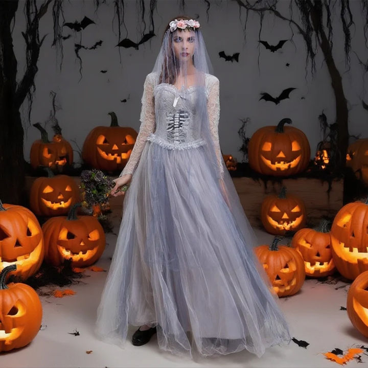 2025%20Halloween%20Terror%20Costume%20Grey%20Skeleton%20Ghost%20Wedding%20Dress%20Cosplay%20Clothes%20Corpse%20Bride%20Dress%20Mesh%20Party%20Dress%20Supplies%20-%20Image%204
